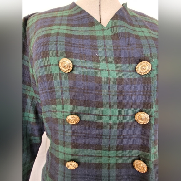 Vintage plaid Blazer and Skirt set - Picture 2 of 10